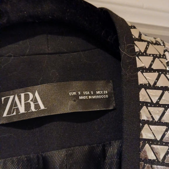 Zara Metallic Silver Blazer and Shorts Set - Picture 8 of 14